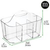 mDesign Plastic Cutlery Storage Organizer Caddy Bin Tote with Handle