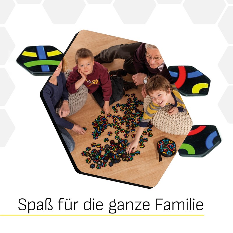 Tantrix 53001 Game Pack Strategiespiel und Puzzle, Schwarze Spielsteine