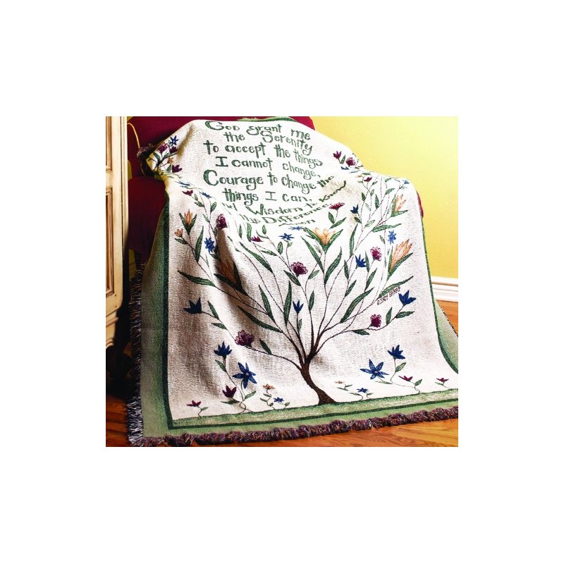 Manual Inspirational Collection 50 x 60-Inch Tapestry Throw, Serenity Prayer,