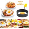 2.9 inch Egg Rings Set of 2 with Silicone Handle,
