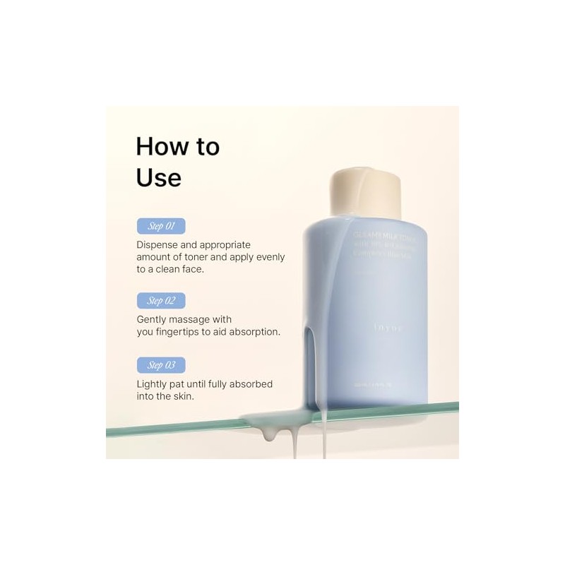 inyoe Gleamy Milk Toner with 10% 6-Ceramide Complex & Rice