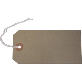 50 Strung Buff Tags 120mm x 60mm