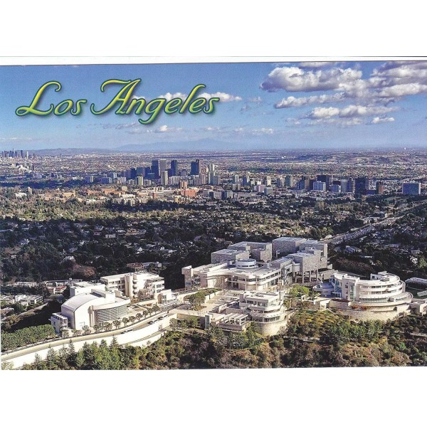 AERIAL View of the GETTY MUSEUM One Card - LA