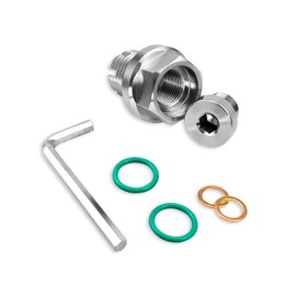 TIKSCIENCE M14.1-1.5 x 15mm Oil Drain Plug Oversize Piggyback, Stainless Steel Self Tapping Oil Pan Thread Repair Kit with O-Ring