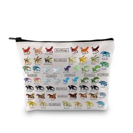 PXTIDY Wings Fire Novel Dragon Makeup Bag Bookish Gift Dragon Tribes for Dragon Lovers Darkstalker Cosmetic Bag
