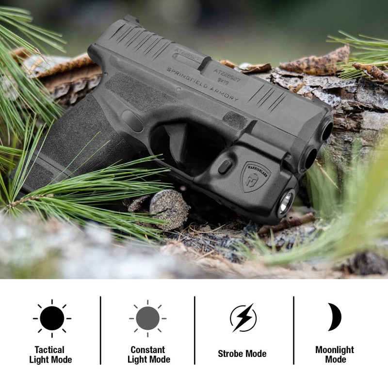 WARRIORLAND IWB Kydex Holster with 150 Lumens Min Gun Light