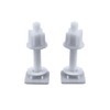 SagaSave 2 Pcs Toilet Seat Screws Plastic Square Toilet Seat