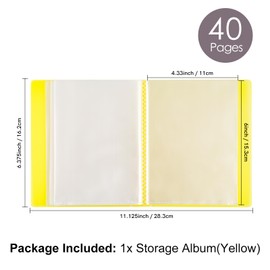 OTCRAFT 40 Pages/Set A6 Sticker Photo Storage Album; Stamp Cutting Dies Storage Book Organiser Folder for Postcards, Stickers, Photo, Transparent Stamps and Cutting Dies, 28.4 x 16.3 cm