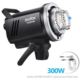GODOX MS300 MS300-V Flash Tube, 300W 110V Photography Strobe Bulb, MS300 MS300-V Monolight Replacemnt Strobe Flash Ring