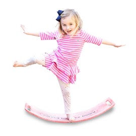 Platports Wobble Board, Kids Balance Board, Non Wooden Balance Toddler Rocker Board, Wobble Board Kids, Balance Toys Trainer Board with 360 Degree Rotation