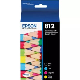 Epson Original Epson 812 Black/ Color Ink Cartridges WF-7820 7840 7310 EC-C7000 T812 - Black Only