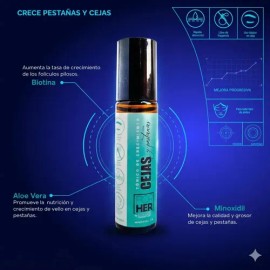 Manup Suero Roll On Crecimiento Cejas Pestañas  Eyebrow  Eyelash Growth Serum, 3-Pack                                                                 