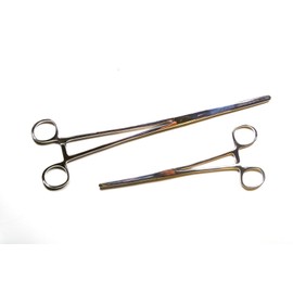 New 2pc Fishing Set 8" + 12" Straight Hemostat Forceps Locking Clamps Stainless