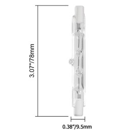 6 Pack Halogen Bulb R7S Base J Type 78mm Double Ended Floodlight Bulb 120 Volts 100 Watt T3 for Work, Security, Landscape Lights and Floor Lamps