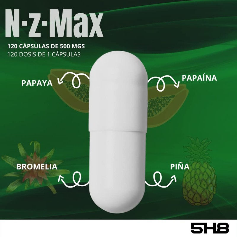 5H8 Nutrition NZ MAX PLUS | 120 Capsulas | Enzimas