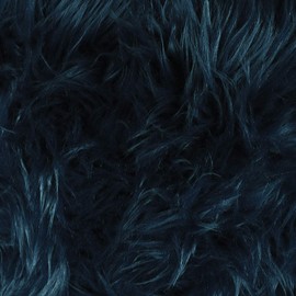 Faux Fake Fur Long Pile Luxury Shaggy Square Patches/Craft, Sewing, Cosplay, Costume, Decorations/Sold by Piece (Navy, 15" X 15")