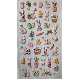 Easter Mini Puffy Stickers Set - 38pc