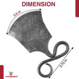 Armory Replicas™ Hand Forged High Carbon Steel Charcuterie Cheese Knife with Curled Handle & Antique Finish - Perfect for Snack Parties