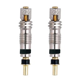 Set of 2 Presta Valve Core Kit - Brass Valve Cores Replacement Set for Road MTB Mountain Bike Inner Tube Tubeless Tubular Tyres