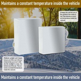 ESMING 1Pack 22"x14"x3" &14"x14"x3" RV Skylight Insulator,RV Vent Insulator, RV Skylight Cover with Reflective Surface, Waterproof RV Insulation, RV Sunroof Skylight Insulates Light and Reduces Noise