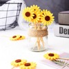 Decoración para cupcakes, diseño de girasol, 60 unidades, decoración para