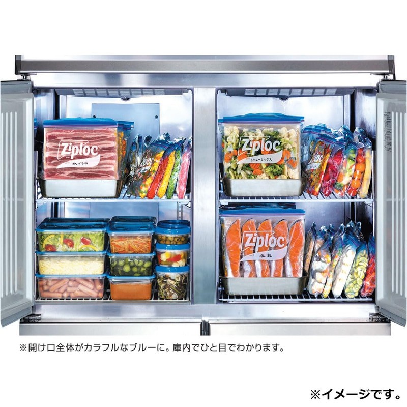 Commercial Ziploc Freezer Bags, Double Zipper, Smart Open (Large, 24