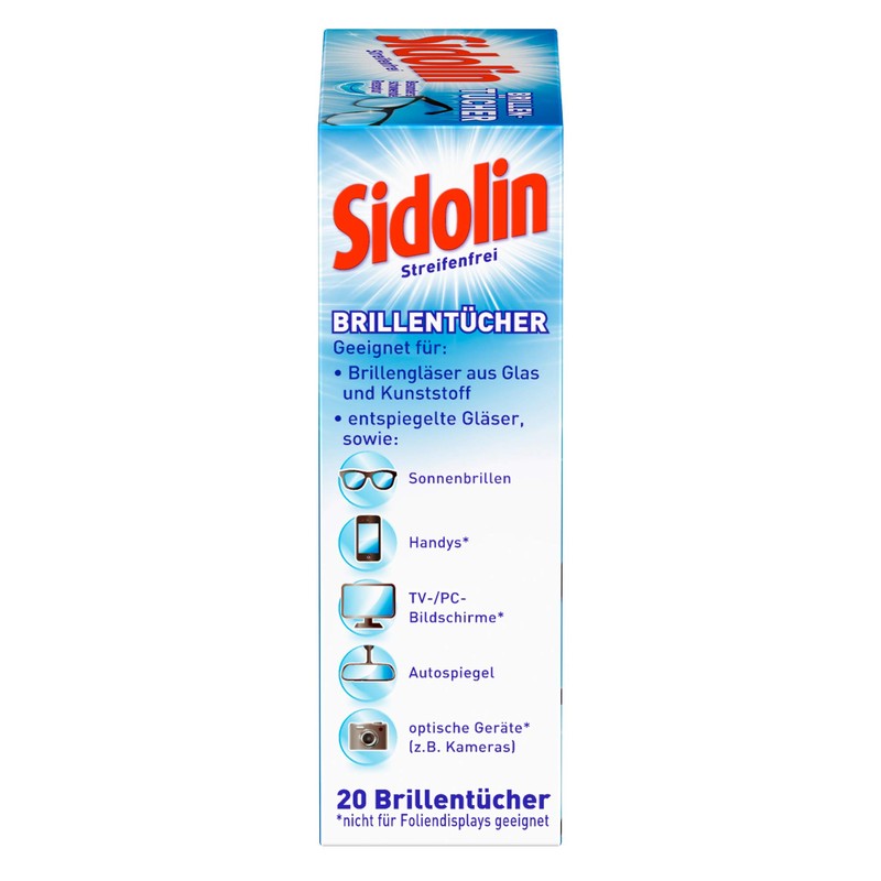 Sidolin wet wipes for glasses FTT2 80
