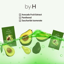 by.H Avocado Soothing Gel (30 PCS) - Nutrient-Rich Moisturizer for Skin Elasticity & Vitality | Avocado Extract for Hydration & Collagen Production | Non-Sticky Formula