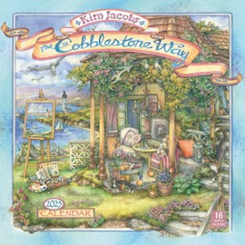 The Cobblestone Way 2025 Wall Calendar, 16-Month Art Calendar by Kim Jacobs, 12" x 12"