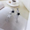 Star Long Tassel Dangle Drop Earrings for Women Sterling Silver