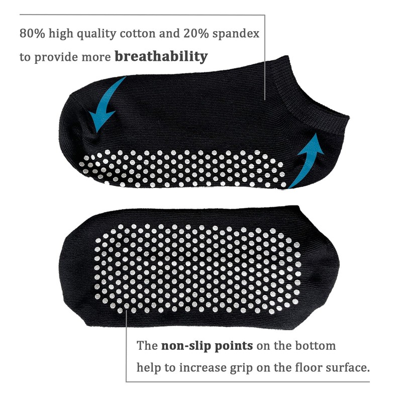 KEYRI 4 Pairs of Yoga Socks for Women and Men,