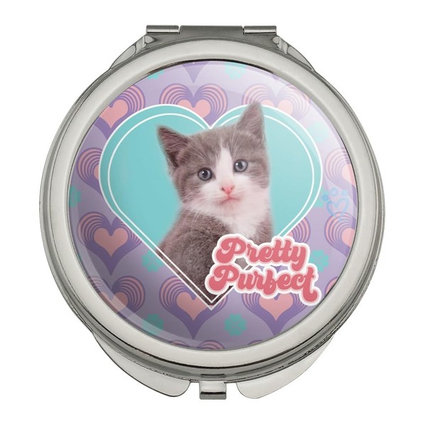 GRAPHICS & MORE Pretty Purfect Kitty Heart Compact Travel Purse