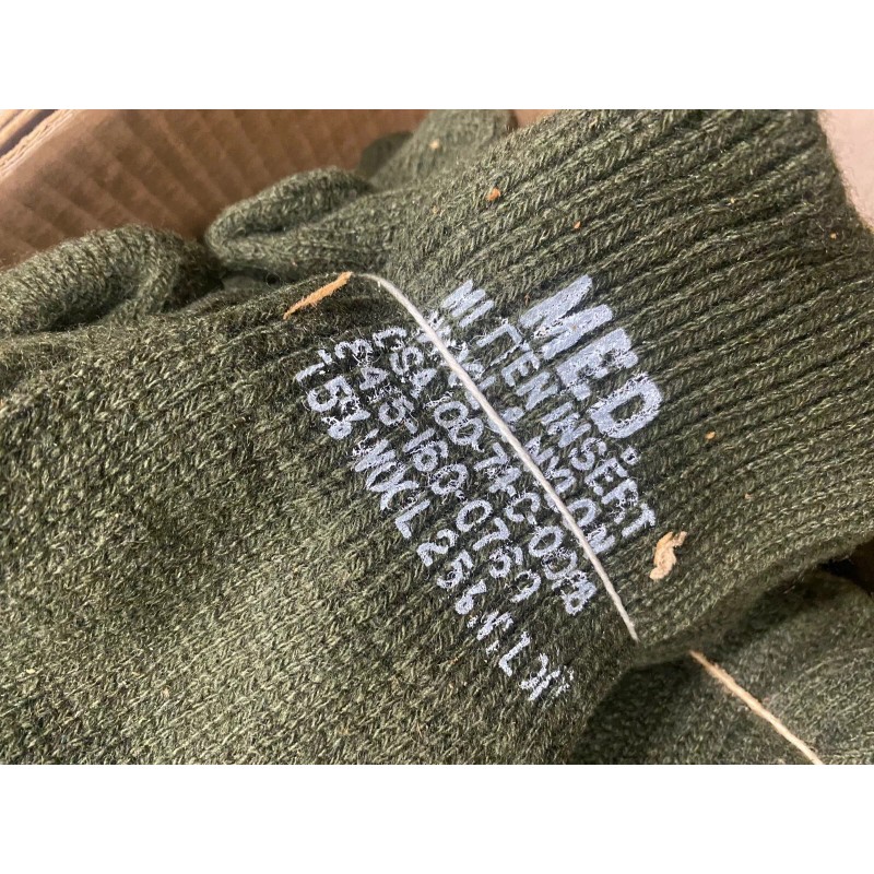 US Army Wool Trigger Finger Mitten Liners, Medium