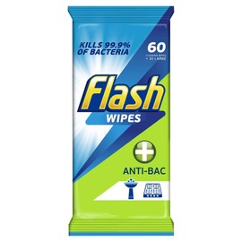 Flash Antibacterial Cleaning Wipes Pack of 60