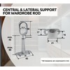 DOJA Barcelona Wardrobe Rail Oval Wall Mount Cabinet Rail Centre
