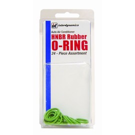 Certified A/C Pro Car Air Conditioner HNBR Rubber O Rings, High Temp HNBR Rubber O Ring for R-12 and R-134A Air Conditioning Refrigerant, 24 O Rings in 8 Different Sizes, InterDynamics