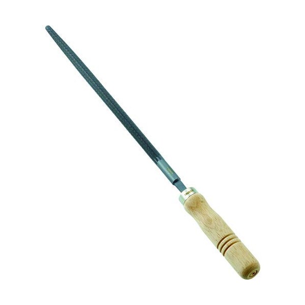 TRUSCO TMA250-02-S Iron File with Wooden Handle Round, Medium Point,