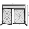Fire Beauty Fireplace Screen with Magnetic Doors,Large Metal Fire Place