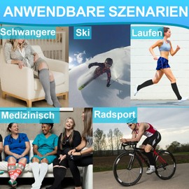 CAMPSNAIL CAMPSNAIL Kompressionsstrümpfe Damen und Herren Stützstrümpfe Kompressionssocken für Flug Sport Reisen Laufen
