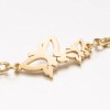 Pulsera Acero Inoxidable Mariposas Alta Calidad Ajustable