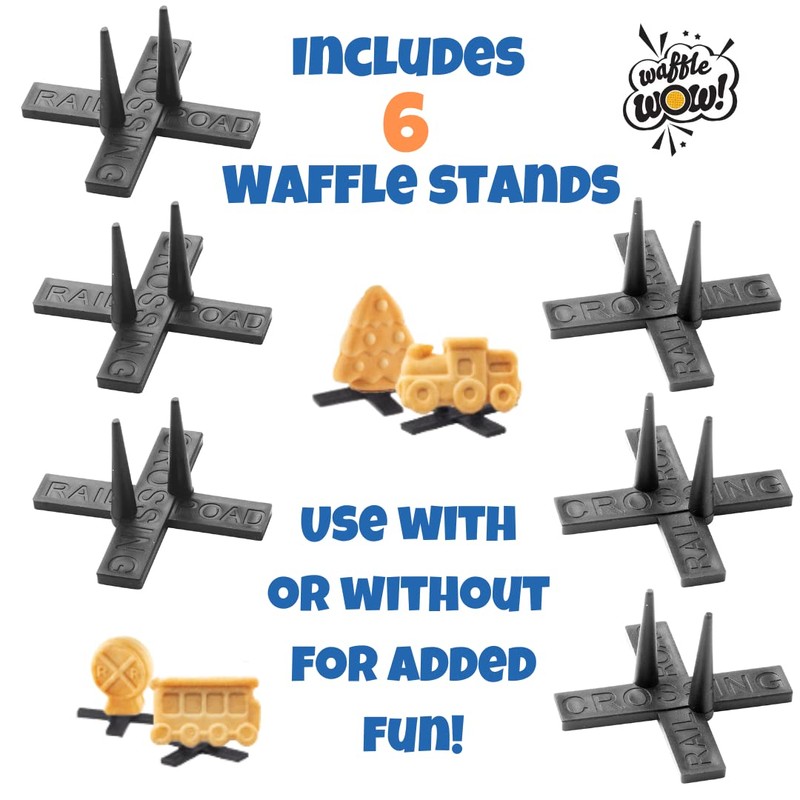 Train Set Waffle Maker- Build Waffle or Pancake Shaped Tracks,
