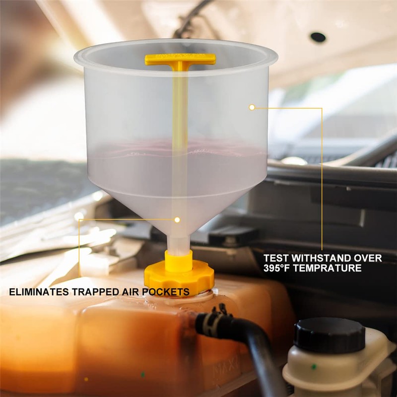 Eacam No-Spill Coolant Funnel Kit - 15Pcs Radiator Funnel Bleeder