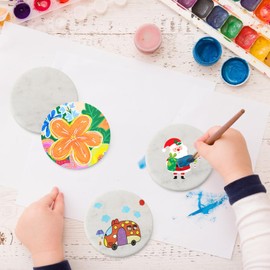 12pcs White Round Painting Pebbles,Round White Flat Rocks for Painting,Smooth Rocks Bulk,Flat Rocks,Natural Smooth Surface Arts and Crafting Painting Supplies Kindness Rocks for Arts, Crafts