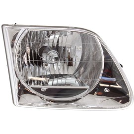 Garage-Pro Driver and Passenger Side Headlight for Ford F-150 1997-2003 Halogen With bulb(s) Built From July 1996, Lightning Style Replaces# 3L3Z13008FA 3L3Z13008EA