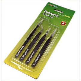Master Tools Tweezers Set - Plastic Model Building Tools # 09957