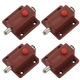 4 Piece Window Cabinet Button Spring Loaded Automatic Door Latch Lock Furniture Cabinet Drawer Door Bolt with Spring Button
