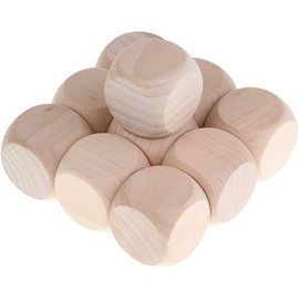 Wood Dice 3 cm Unfinished Blank Wooden Dice 24 Count For Crafts