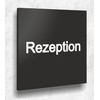 Door Sign Reception Sign Black Matt UV Print 12 x