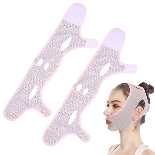 AEIOPRS 2 Pcs Beauty Face Sculpting Sleep Mask V Shape
