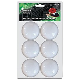 Formula Sports Table Tennis Balls 6 Piece Set, White
